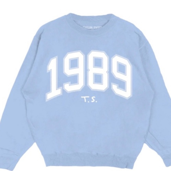 Taylor Swift Tops - Taylor swift 1989 blue crewneck sweatshirt XL